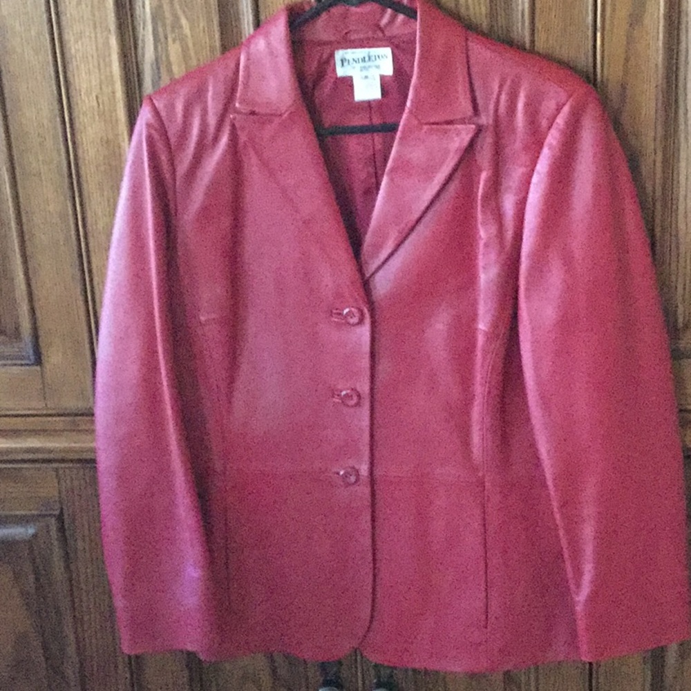 Pendleton leather blazer